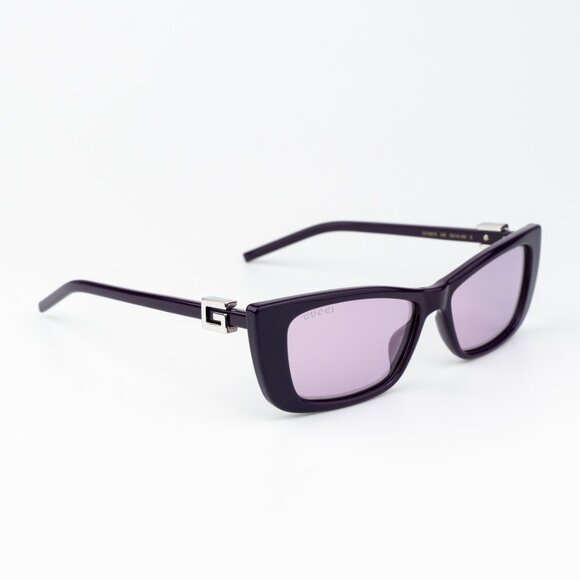 Gucci Women Sunglasses Violet Mirror Cat Eye GG1681S 005 BRAND NEW
